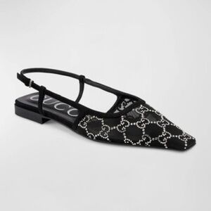 Gucci Crystal Slingback Flat